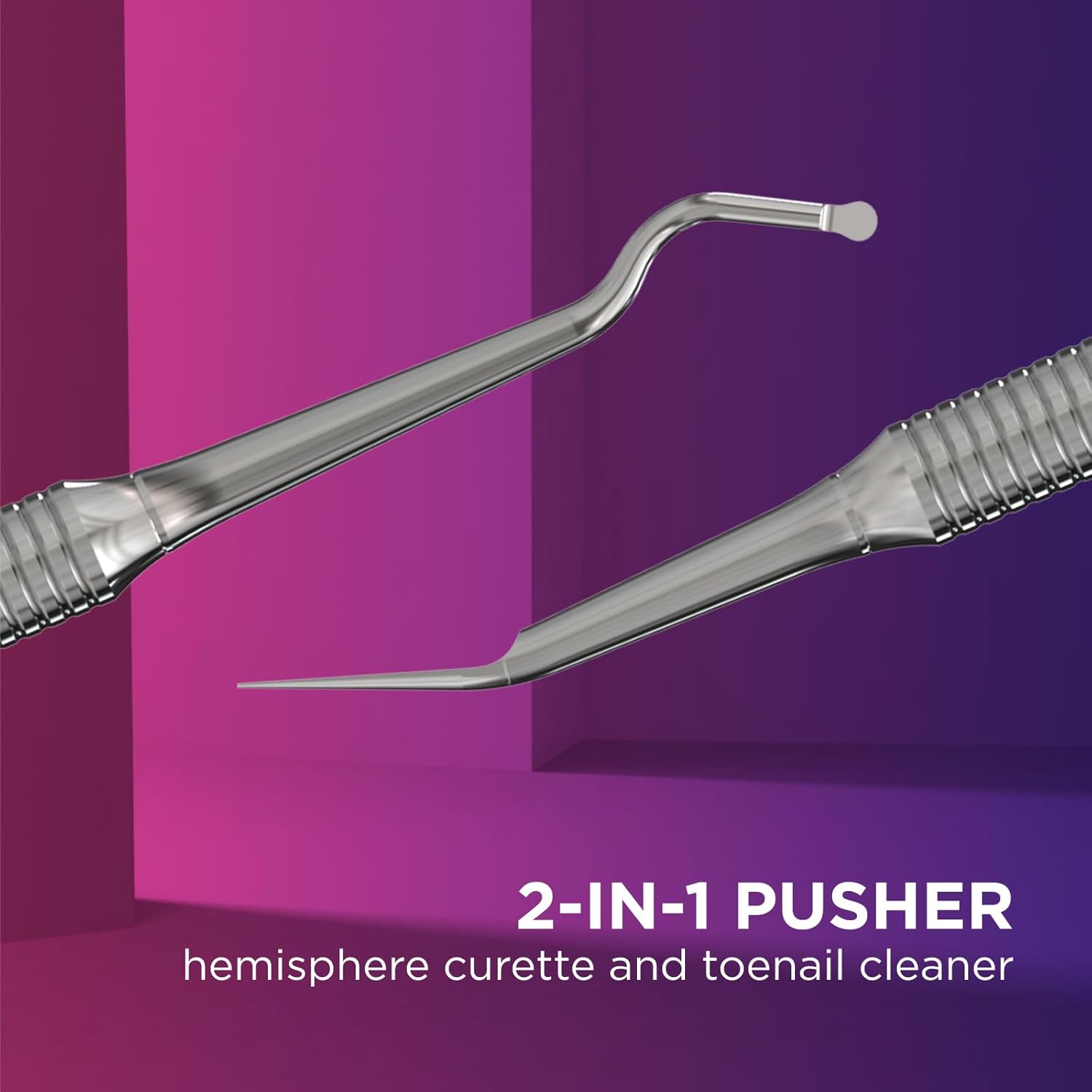 Staleks Pro Expert 20 Pedicure Curette Type 1 – Hemisphere Curette and Toenail Cleaner – Stainless Steel – for Professional Pedicure