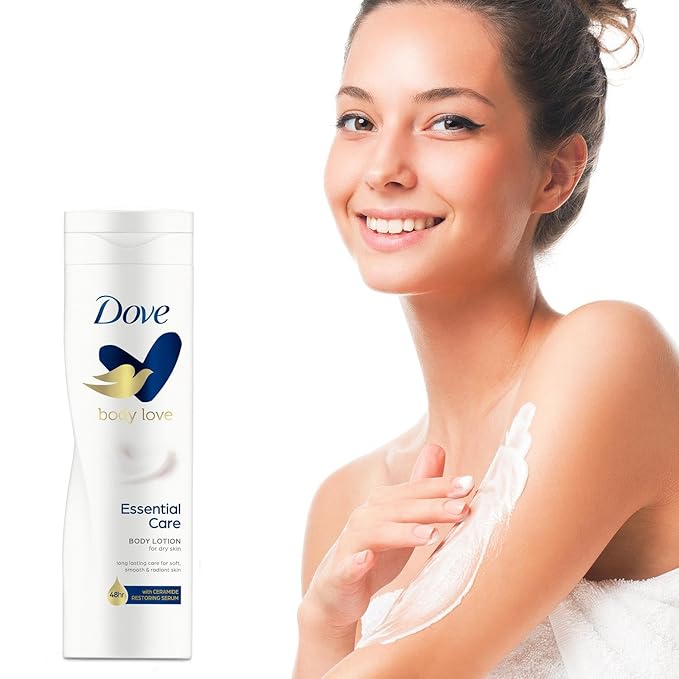 Dove Essential Nourishment Body Lotion - Dry Skin (250ml) - Pack of 2 by Dove