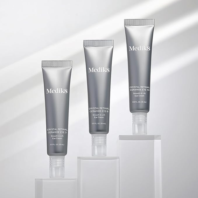 Medik8 Crystal Retinal Ceramide Eye 10 - Gentle Vitamin A Eye Cream - Reduces Appearance of Wrinkles - Perfect for Sensitive Skin - 0.5 ml