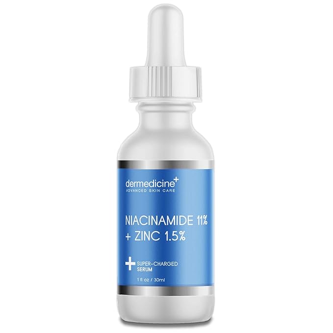 Niacinamide 11% + Zinc 1.5% Super Charged Serum | May Help Improve The Appearance of Pores, Skin Texture, Fine Lines & Dark Spots for a More Clear & Radiant Complexion | 1 fl oz / 30 ml