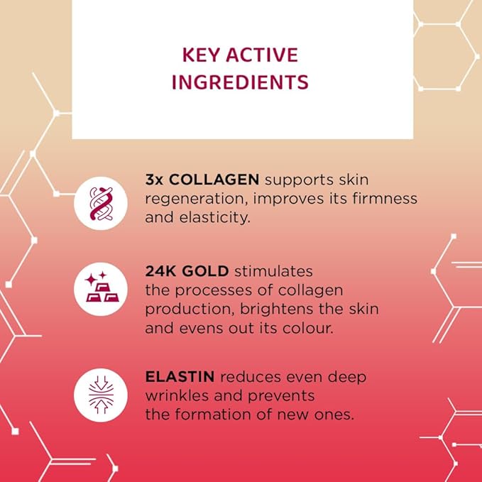 Eveline Cosmetics Face Therapy Eveline Cosmetics Rejuvenating Serum Shot with 24K Gold, Collagen, and Elastin