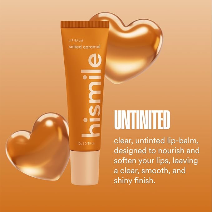 Hismile Lip Balm, Flavoured Lip Balm, Lasting Hydration, Lip Hydration, Vegan Lip Balm, Untinited Lip Balm (10g, Salted Caramel)