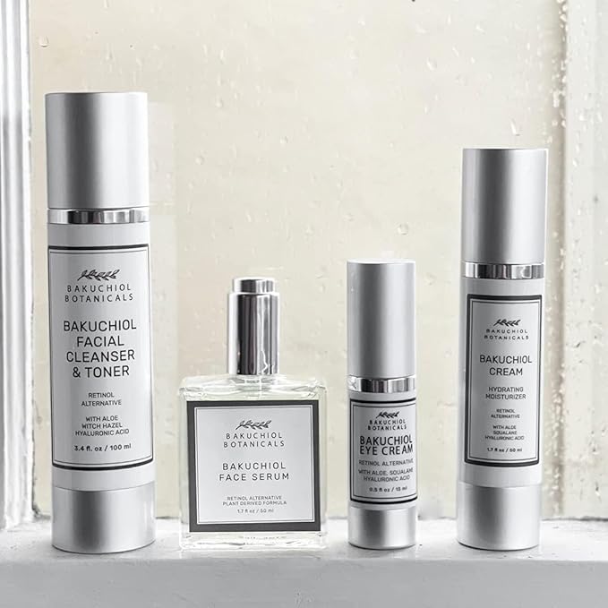 Bakuchiol Facial Serum Oil 1.7 oz - Retinol Alternative - Clinical Strength Bakuchiol - All Natural Plant Derived Clean Beauty Ingredients - Bakuchiol, Squalane, Vitamin C, Rose Hip Oil, Vitamin E -