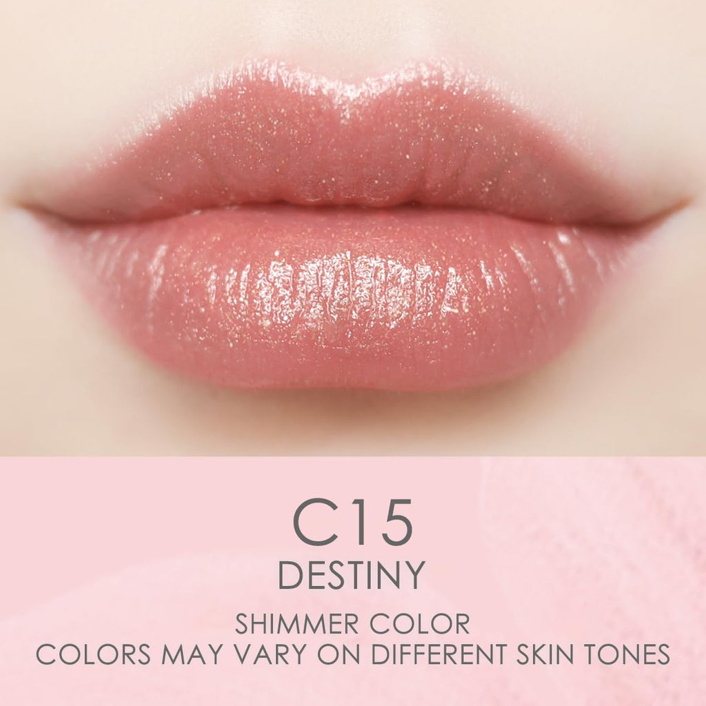 CATKIN Tinted Lip Balm Glitter Lip Stain Ultra Hydrating Lip Moistrurizer Lip Care with Vitamin E Nourishing For Cracked & Dry Lips 0.12 oz C15 Destiny - Wine Red