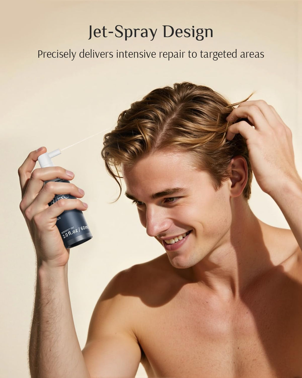 DR ZERO Men's Hair Growth Serum, Japanese Hair Care, Volumizing High-Performance Hair Thickening, with 3% Redensyl® & Nano-Tech Improves Thinning, Sulfate & Silicone-Free, No Side Effects, 2 oz