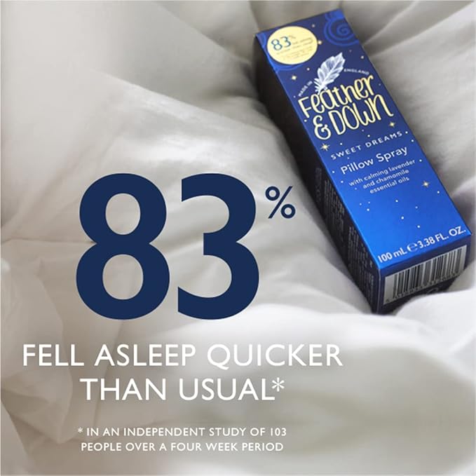 Feather & Down Sweet Dream Sleep Essentials Gift Set: 50ml Pillow Spray, 50ml Melting Shower Cream, 16g All-Purpose Sleep Balm & 50ml Sleep Butter, Vegan & Cruelty Free
