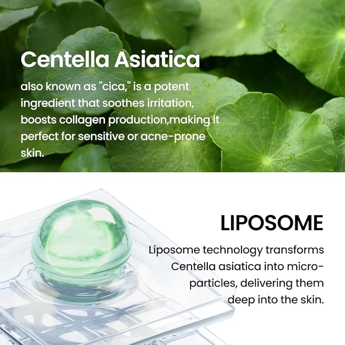 Liposome Daily Cleansing Oil, Gentle Makeup & Blackhead Remover for Sensitive Skin with Centella Asiatica TECA, Korean Skincare for Trouble Care (6.76 fl. oz., 200ml)