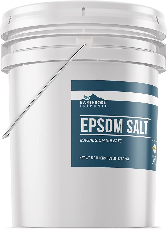 Earthborn Elements Epsom Salt and Citric Acid Bundle, 5 Gallons Each, Food Safe, Skin Care