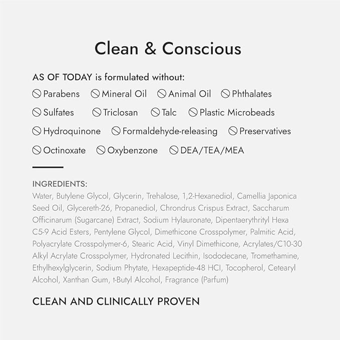 "AS OF TODAY R Peptide Ampoule Serum - 1% Pure Peptide, Camellia Seed Oil, Anti-Aging, Hydration, Wrinkle Care, Fine Line Care, Skin Elasticity, Clean & Clinically Tested Formula, 1 fl oz"