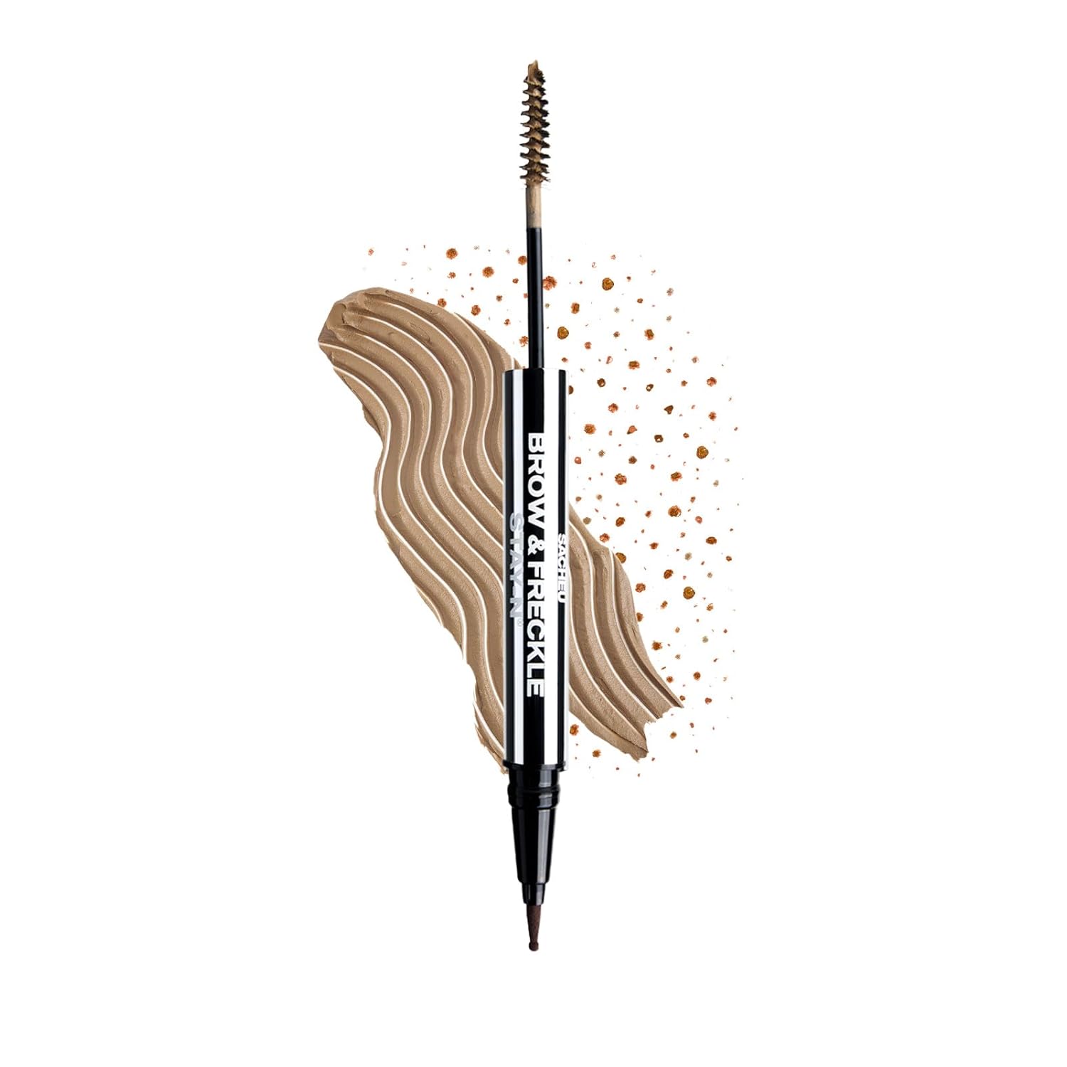 Sacheu Brow & Freckle STAY-N Tinted Eyebrow Gel & Faux Freckle Pen — 2-in-1 Longwear Water Resistant Brows Tint, Cruelty-Free & Vegan, Blonde Roast