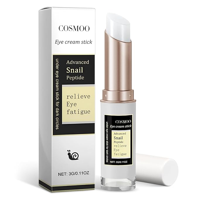 COSMOO Snail Peptide Advanced Under Eye Cream for Dark Circles, With Snail Mucin, Advanced Snail Eye Stick For Puffiness & Bags, Reduce Wrinkles, Fine Lines, Moisturizating Skin