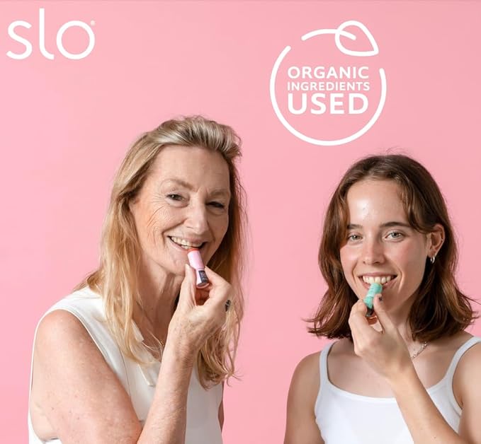 Slo | Natural Lip Balm - All Natural Ingredients, Vegan & Cruelty Free, Hydrating & Soothing, Plastic Free, Paper Packaging | Peppermint + Vitamin E, (0.28oz/8g)