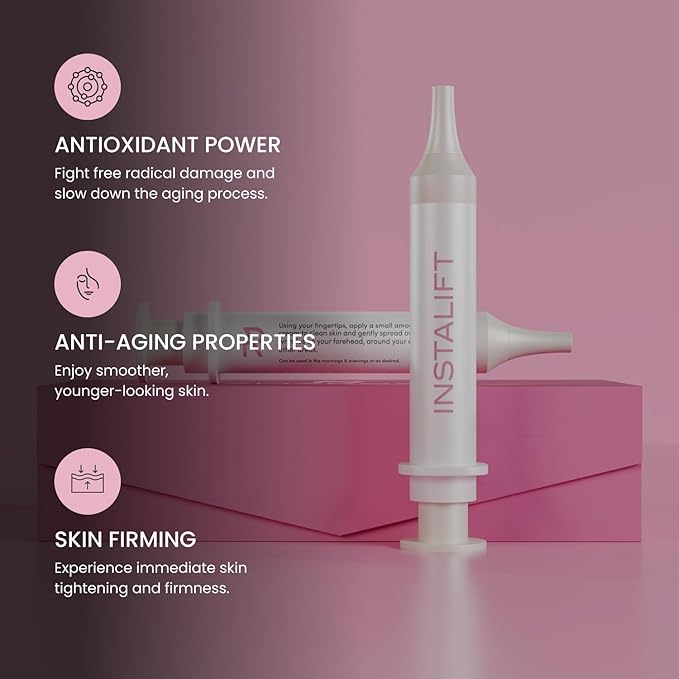 Amarose Instalift Glow Serum - Powerful Anti-Aging & Tightening Formula for Youthful Skin - Diminishes Wrinkles, Tightens and Uniform Skin - Enriched with Skin-Loving Ingredients, a Botox Alternative