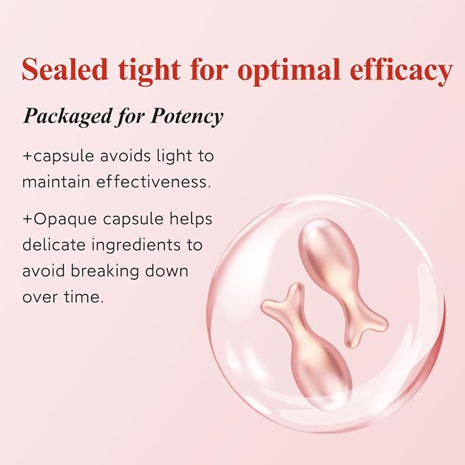 Retinol Collagen Anti-Aging Wrinkle 60 Capsules Face Serum with scissors,Vitamin A Retinol Anti-Aging Serum,Visibly Smooth Fine Lines & Wrinkles.Smooth,Hydrate and Moisturize,Travel Portable