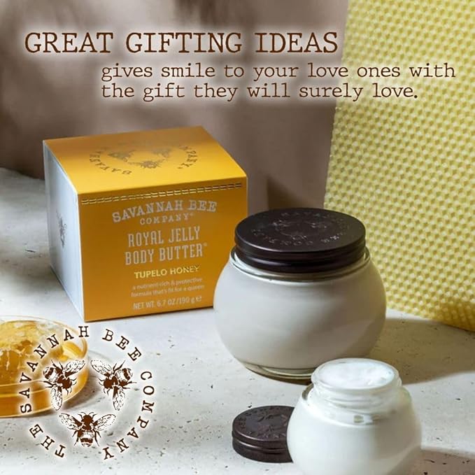 Savannah Bee Company Royal Jelly Body Butter - Deep Hydrating Body Butter for Dry Skin