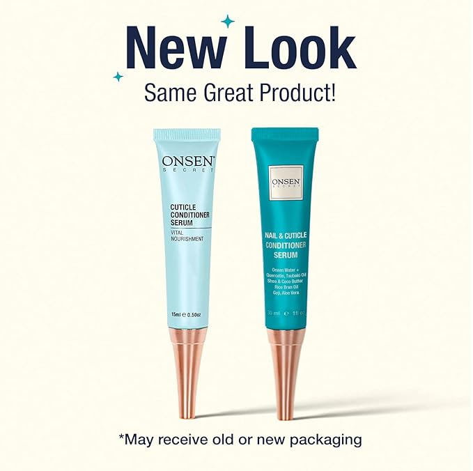 Onsen Nail & Cuticle Cream Treatment w/Japanese Tsubaki, Jojoba & Lavender Oil, Shea Butter – Strengthens Nails, Softens Cuticles - Daily Repair Care (2 Count/30 ml)