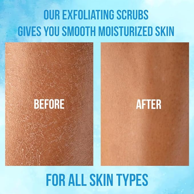 Pure Peppermint Scrub, Moisturizing and Exfoliating Face & Body Scrub, Organic Exfoliator, Fights Stretch Marks, Fine Lines and Wrinkles, Natural Shower Scrub