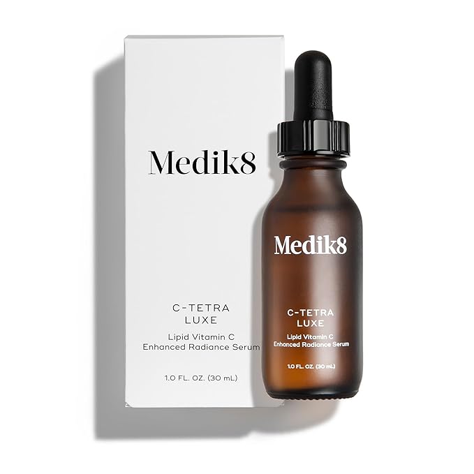 Medik8 C-Tetra Luxe - Brightening, Balancing, Plumping Daily Vitamin C Face Serum - Firms and Smooths Fine Lines and Wrinkles - With Squalane - 1.0 oz