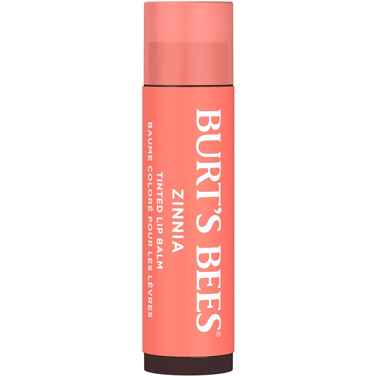 Burt's Bees Lip Tint Balm with Long Lasting 2 in 1 Duo Tinted Balm Formula, Color Infused with Deeply Hydrating Shea Butter for a Natural Looking Buildable Finish, Raspberry Zinnia (2-Pack)