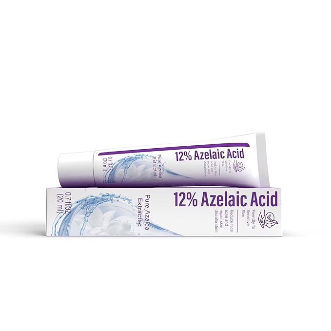 Azelaic Acid Serum 12% Azelaic Acid Cream, Azelaic Acid Facial Cream, Facial Serum with Hyaluronic Acid and Niacinamide, Redness Reducing Skin Care, Balances Excess Sebum