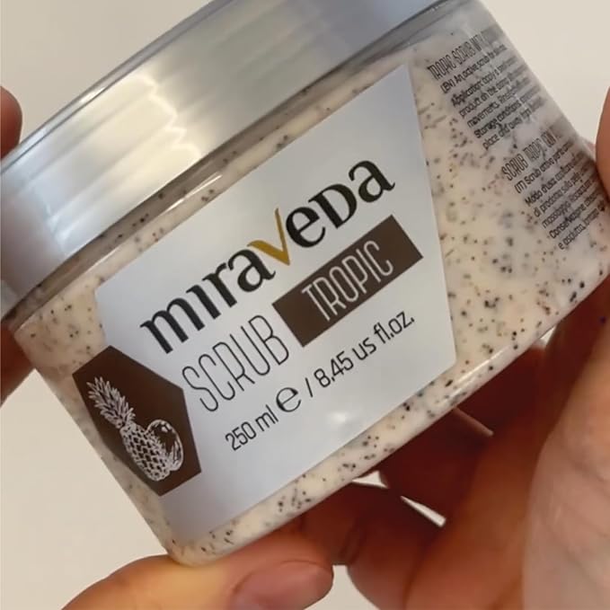 Miraveda by Italwax Tropic Scrub - 250ml - With exfoliating coconut shell particles – Ideal for the whole body