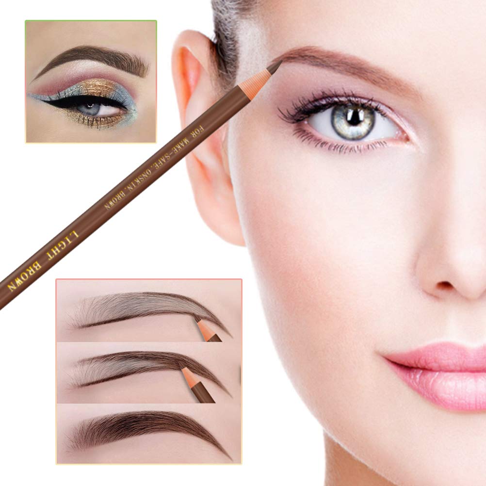 Waterproof Eyebrows Pencil Tattoo Makeup And Microblading Supplies Kit-Eye Brow Liners In 8 Eyebrow Pens 6 Eyebrow knives 1Eyebrow Pencil Shaper 10 Pencil Sharpeners