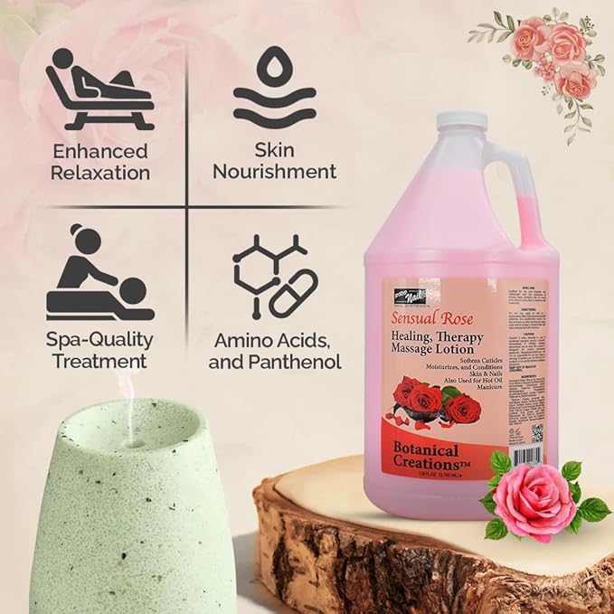 PRONAIL - Healing Therapy Massage Lotion, Sensual Rose, 128 Oz for Professional Pedicure, Body and Hot Oil Manicure