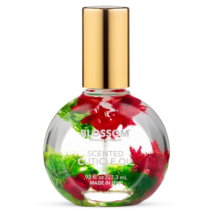 Blossom Cuticle Oil for Nails, Hydrating, Moisturizing, Scented Nail Oil Cuticle Care, Infused with Real Flowers, Made in USA, 0.92 fl. oz, Watermelon