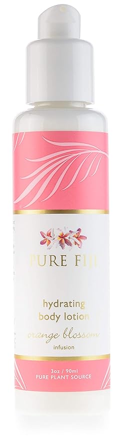 PURE FIJI Body Lotion Hydrating - Moisturizing Lotion for Dry Skin with Coconut Milk and Vitamin E, Organic Body Lotion For Women and Men, Orange Blossom Scent, 3 oz