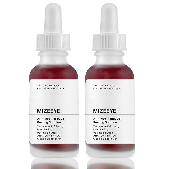 Peeling Solution 30ML, AHA 30% + BHA 2% Anti Acne Serum For Face, 2 PCS Exfoliating Facial Serum, Reduces Pore Congestion & Fine Line.