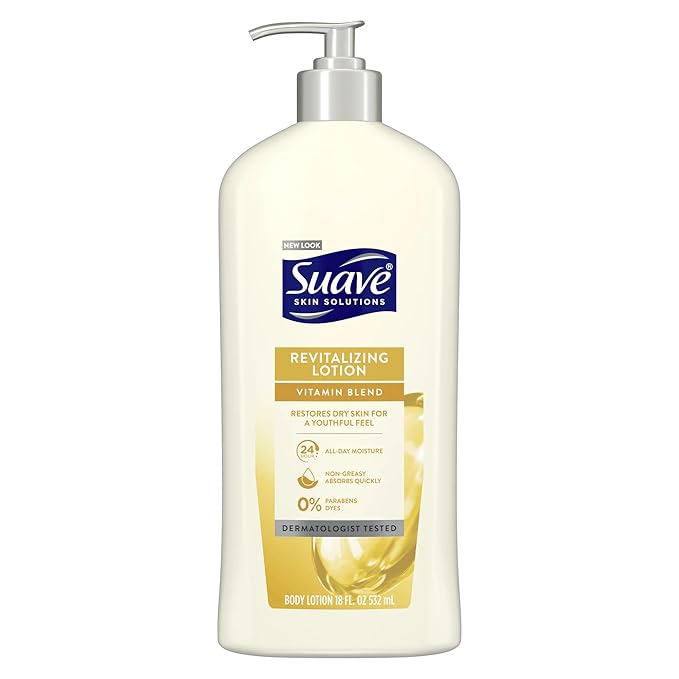 Suave Revitalizing with Vitamin E Body Lotion, 18 oz (Pack of 2)