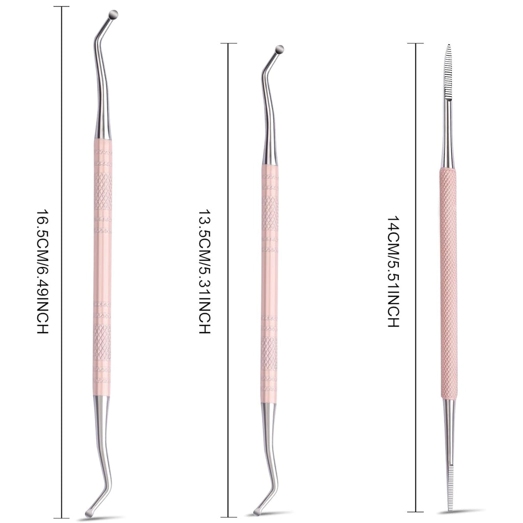 Teenitor Pedicure Tools for Feet, Toenail File and Lifters, Ingrown Toenail Removal Kit Pain Relief (Pink)