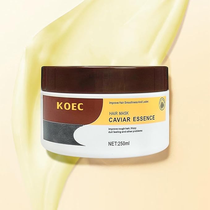 Collagen Hair Mask, Caviar Hair Treatment Mask For Damaged Hair Treatment Deep Repair Conditioning Collagen Hair Mask Essence for Dry Frizzy Hair All Hair Types