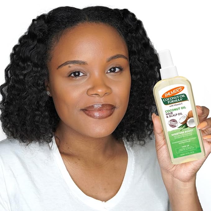 Palmer's Coconut Oil Moisture Boost, Restorative Hair and Scalp Oil Spray, Lasting Hydration and Shine for Dry or Damaged Hair, Promotes Scalp Health, 5.1 Oz (Pack of 2)