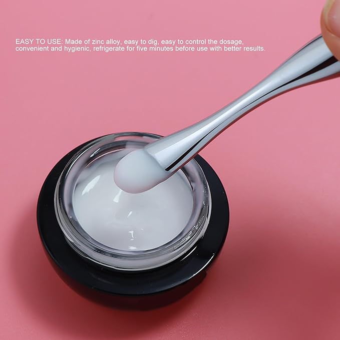 Eye Cream Applicator Tool,Metal Eye Cream Applicator Roller Wand Stick, Silver Zinc Alloy Eye Cream Spatula Scraping Massage Tool for Reducing Puffiness Wrinkle Dark Circles