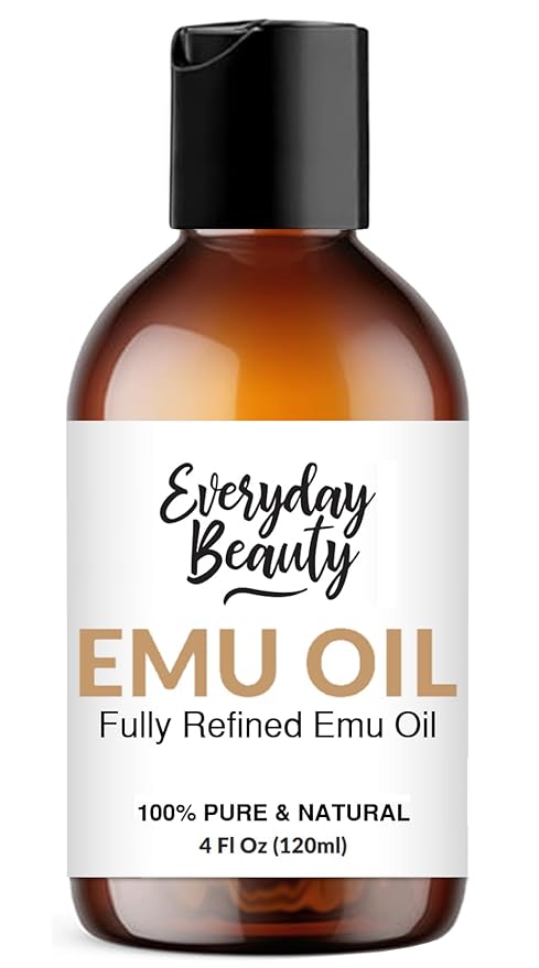 Pure Australian Emu Oil - All Natural 6X Refined for Face, Skin and Hair - Highly Effective Hydration for Sensitive Skin and Hair Growth - Perfect for Scars and Blemishes - 4 oz