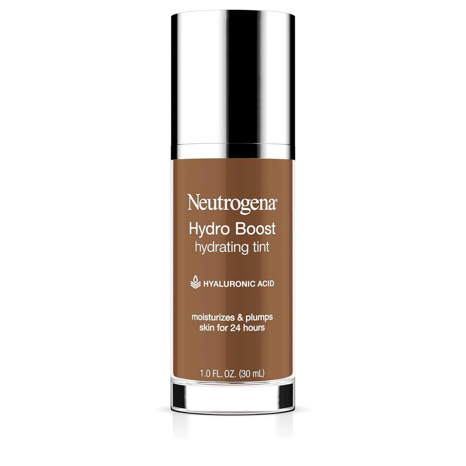 Neutrogena Hydro Boost Hydrating Tint Foundation Makeup for Dry Skin, with Hyaluronic Acid, Lightweight Oil-Free Water Gel, Non-Comedogenic, 135 Chestnut Color 1.0 fl. oz