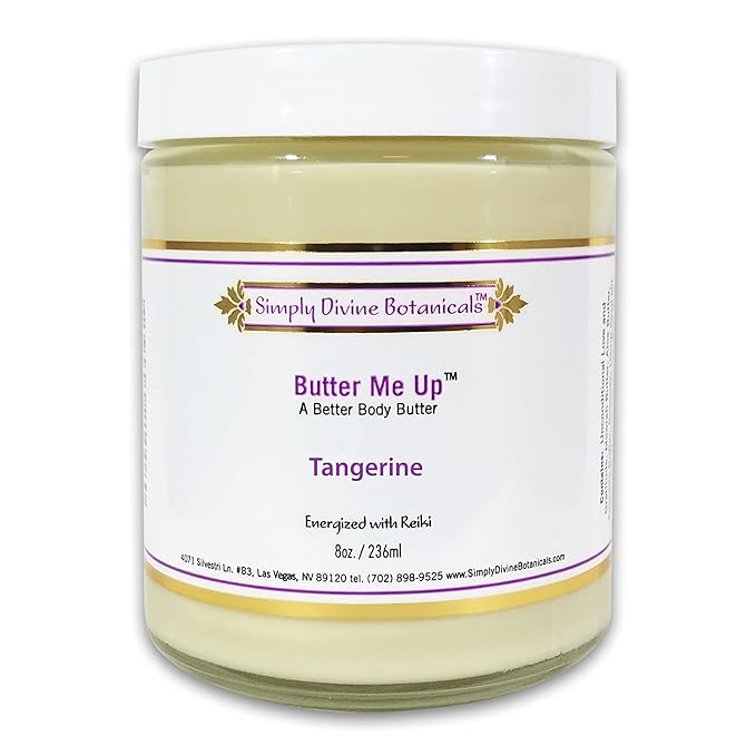 Butter Me Up Tangerine Hand and Body Butter 8 oz by Simply Divine Botanicals