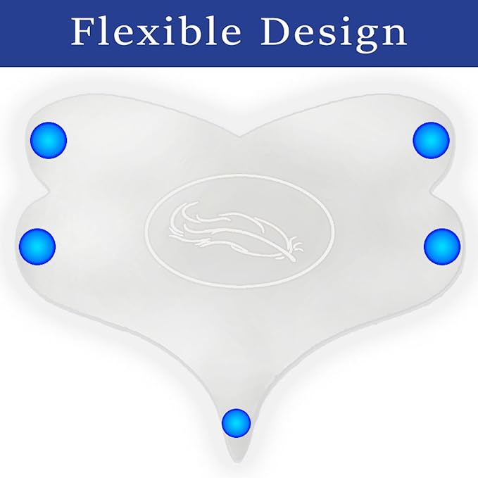(2 Pads) Victoria Featherlight - Chest Pads For Decollete, Chest Wrinkles Prevention, Silicone Wrinkle Pad (The original design, clear color instead of blue)