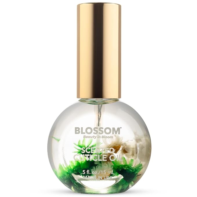 Blossom Cuticle Oil for Nails, Hydrating, Moisturizing, Scented Nail Oil Cuticle Care, Infused with Real Flowers, Made in USA, 0.5 fl. oz, Amazon Exclusive, Lemon Cookie