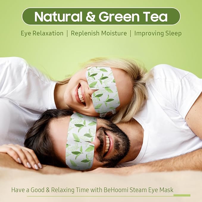 30Packs Steam Eye Mask, Heated Eye Mask Warm Compress for Eyes, Self Heating Warm Eye Masks Disposable Steam Mask for Home Sleep, Spa, Travel Essentials & Relaxation Gifts (Green Tea)