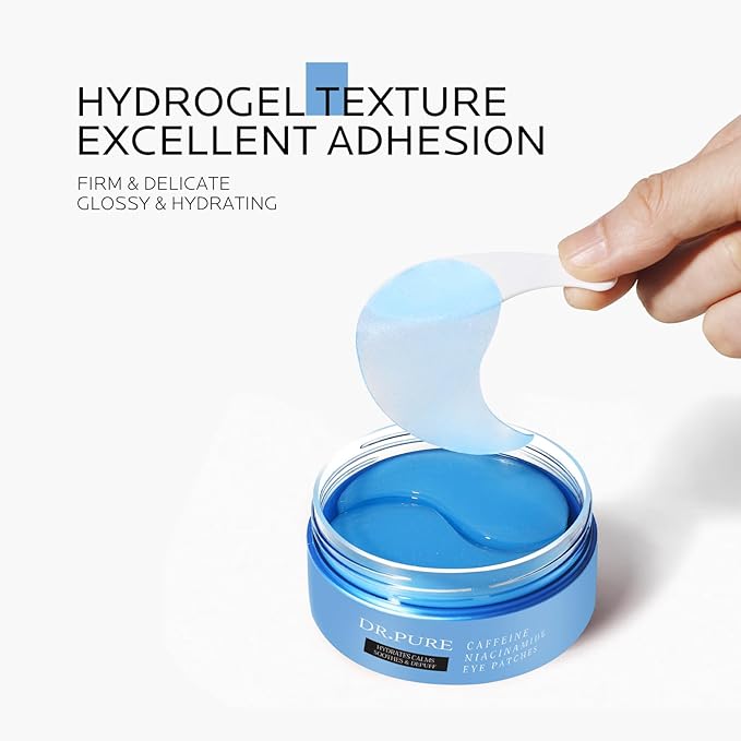 Dr. Pure Under Eye Patches for Wrinkles: Retinol Collagen Eye Mask for Puffy Eyes and Dark Circles with Hyaluronic Acid - Smooth Fine Lines Moisturizing and Hydrating (30 Pairs)