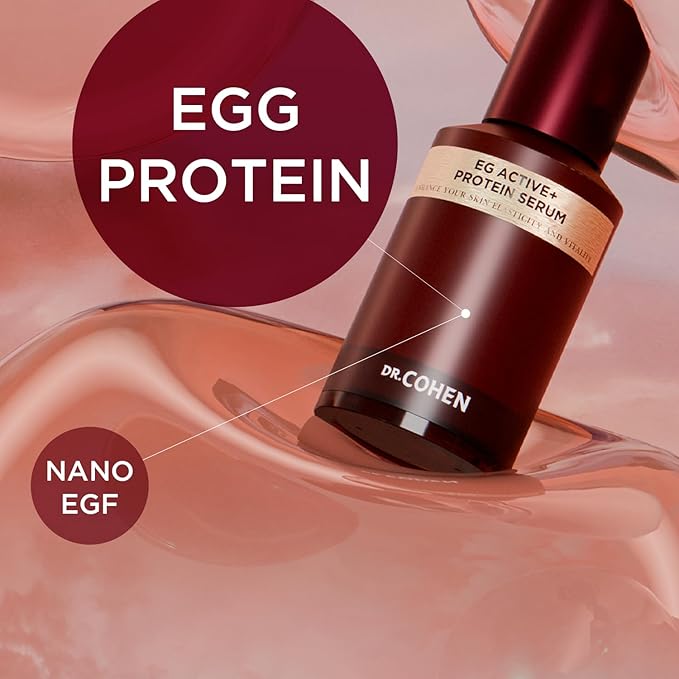 EG ACTIVE Serum Nano EGF & Egg Protein Infused Hydrating, Smoothing Facial Serum 1.01 fl oz Made in Korea