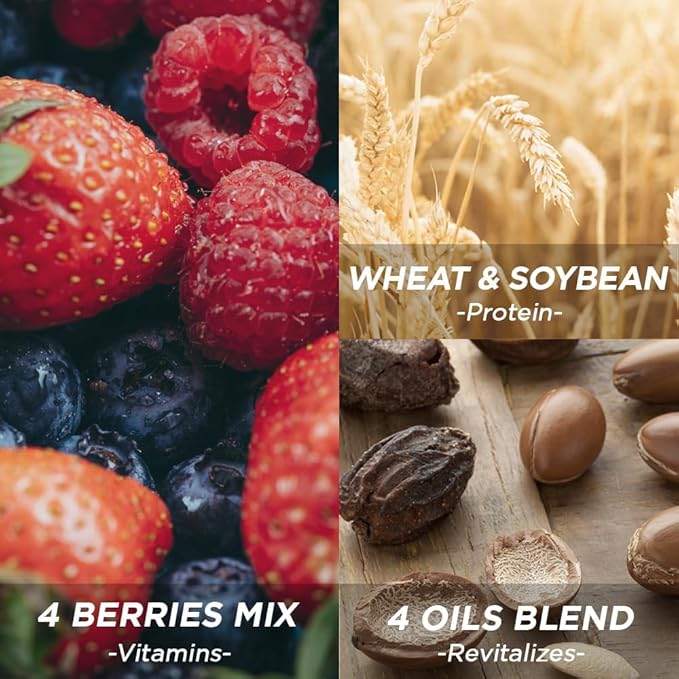 Leave-In Hair Mask - Berry Much, Apple Scent, No-Wash Treatment with 4-Berry Complex and Essential Oils for Dry, Damaged Hair, Split Ends & Breakage, Infused with Biotin & Vitamins, 10 Fl oz