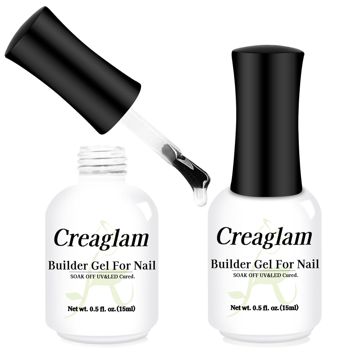 Women Builder Gel for Nails: 2Pcs 7 in 1 Clear Builder Nail Gel Set for Fast Nail Art Set DIY Home Manicure - 15ml Extension Strengthener for Nails Art Design