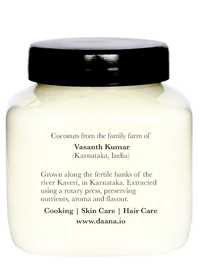 Daana Organic Coconut Oil for Skin: Extra Virgin, Cold Pressed (12 oz)