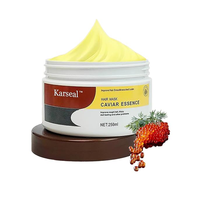 Caviar Essence Hair Mask, Deep Repair Conditioning Treatment for Dry or Damaged Hair, Enriched Collagen, Vitamins and Proteins, Repair Hair Soft and Shiny, 8.45 oz 250ml