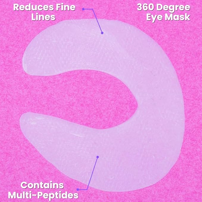 masque BAR Firming 360 Degree Bio Cellulose Retinol Eye Mask - Anti-Wrinkle Eye Patches with Collagen, Peptides, and Hyaluronic Acid - Korean Eye Mask for Skin Firming & Plumping (6pk)