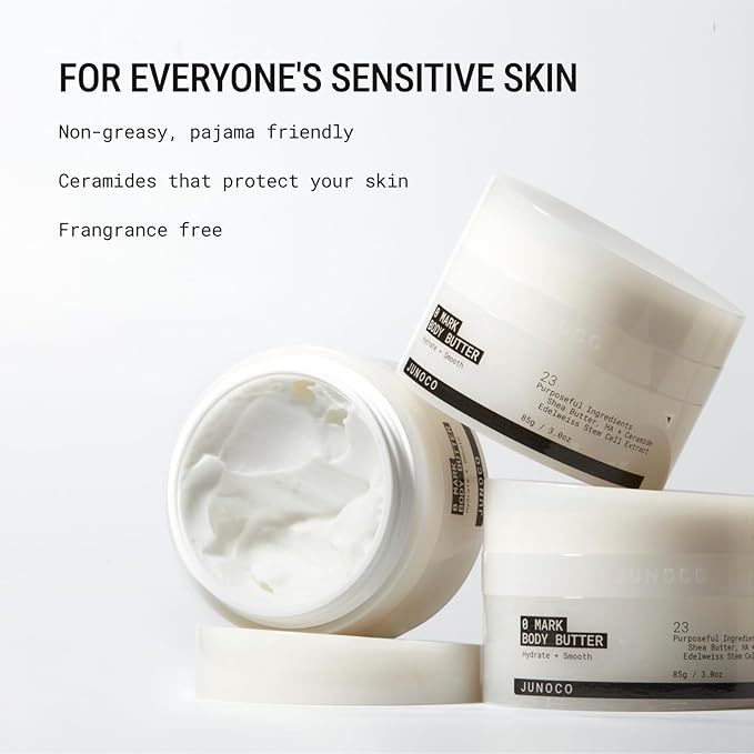 JUNO & Co. 0 Mark Body Butter, Body Cream with Refillable Pod for Moisturizing and Smoothing 85 g/3.0 oz