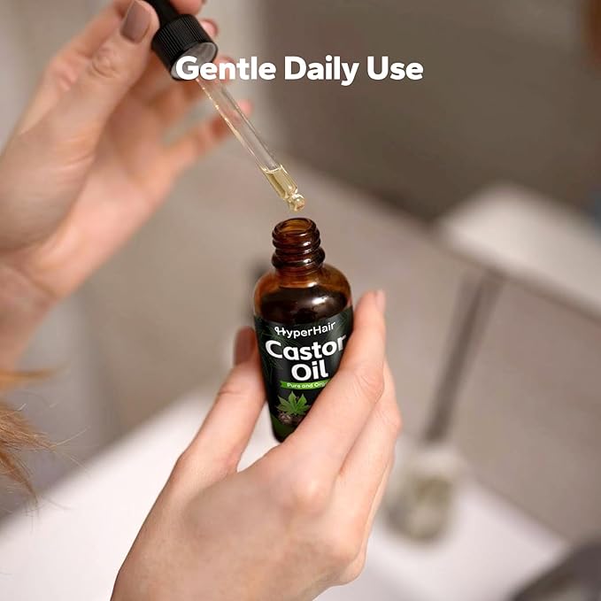 Clean And Organic Castor Oil(2.02 Fl. Oz), Cold Pressed Unrefined For Hair, Eyelashes, Eyebrow Growth, Essential Oil, Massage Oil, Hair Nourishing Oil, Deep Massage & Moisturizing For Body